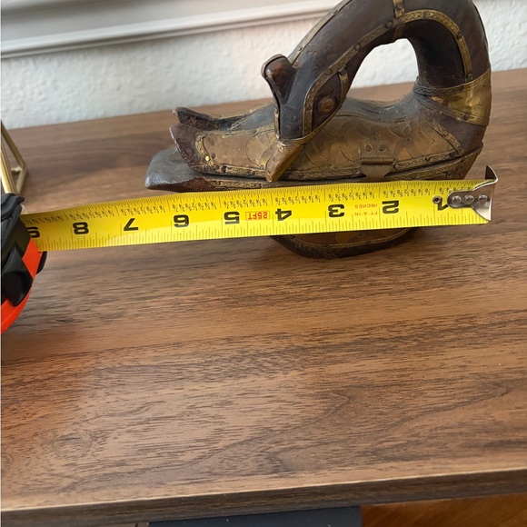 Vintage Sankofa Swan Trinket Box Brass Copper Afrocentric Decor - Picture 11 of 12